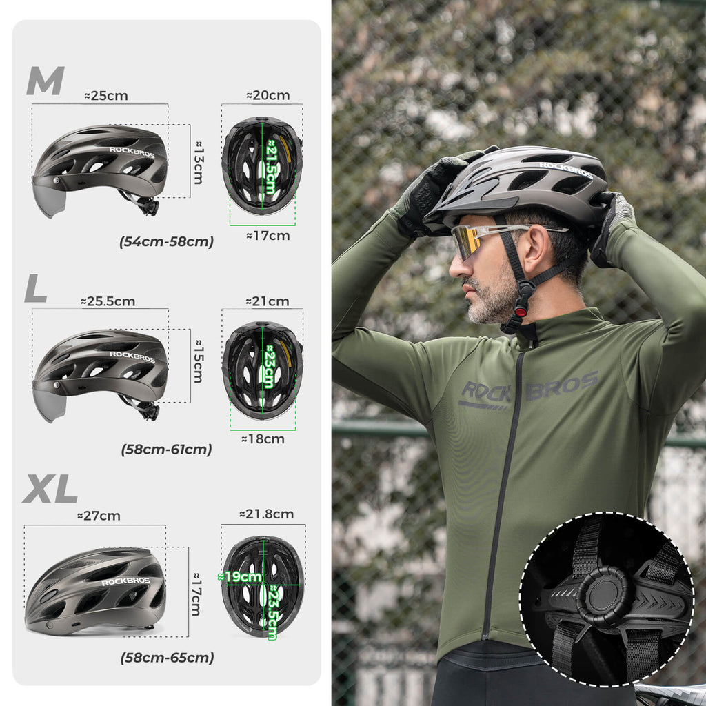 Pottier Bike Helmet with Visor and Goggles