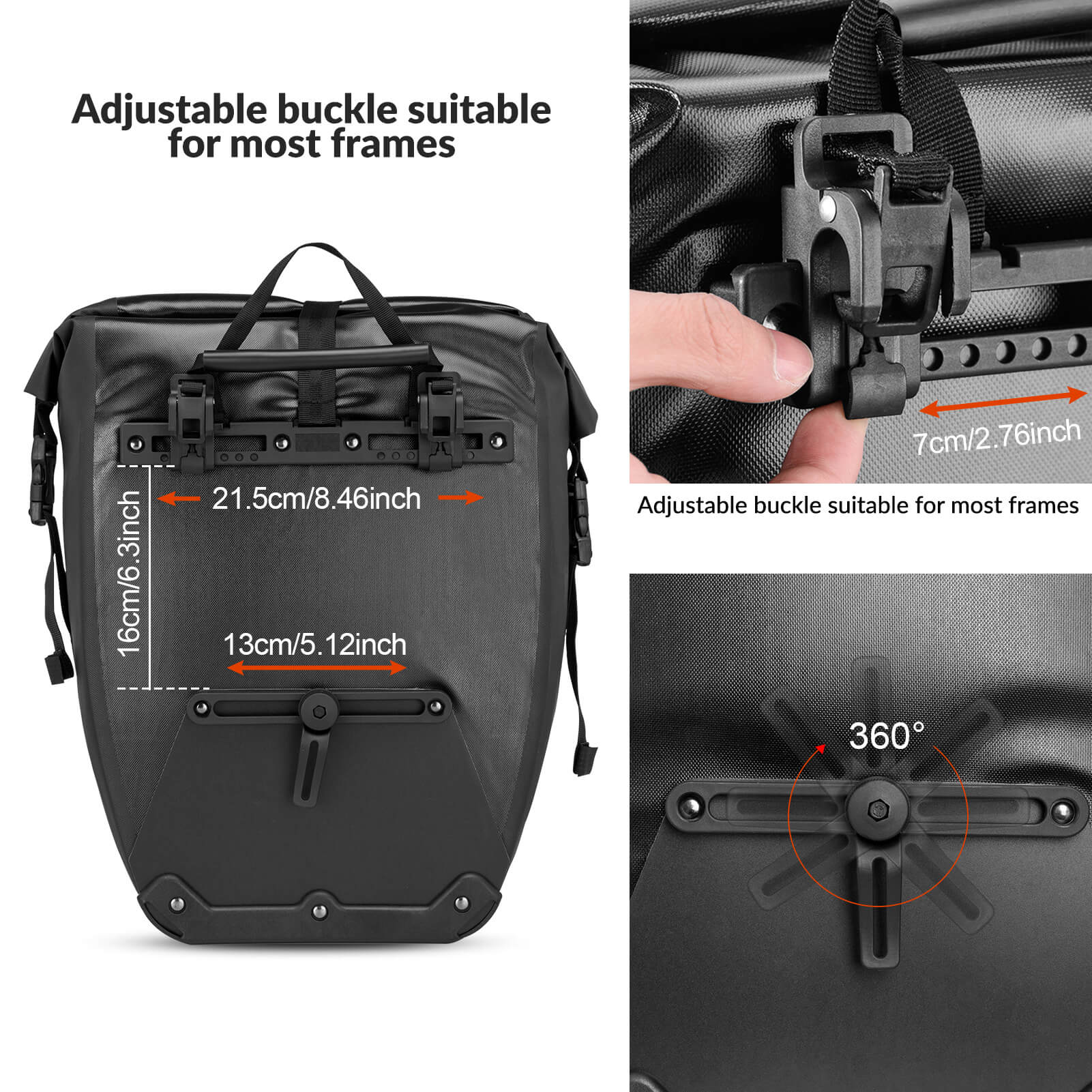 Waterproof Bike Pannier - 27L