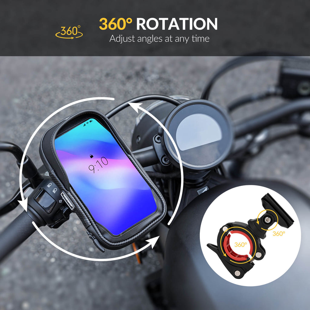 360° Rotating Bike Phone Mount Bag