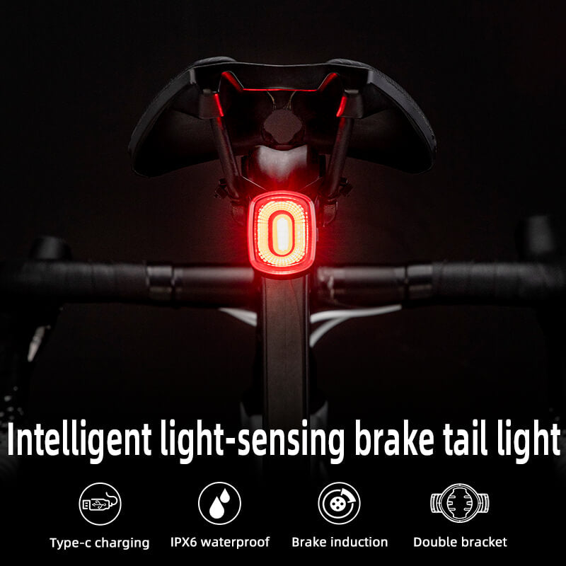 Q2S Smart Bike Tail Light Brake Sensing Bicycle Rear Lights