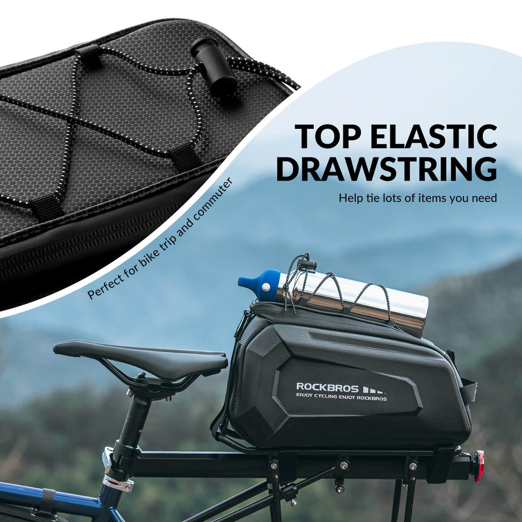 Hard Shell Bike Trunk Bag for Rear Rack - 9L
