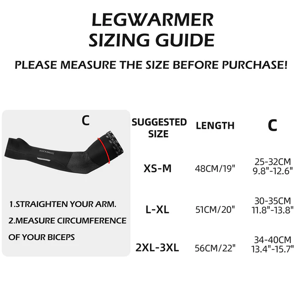 Cycling Arm Warmers Thermal Sleeves with Thumb Holes Unisex