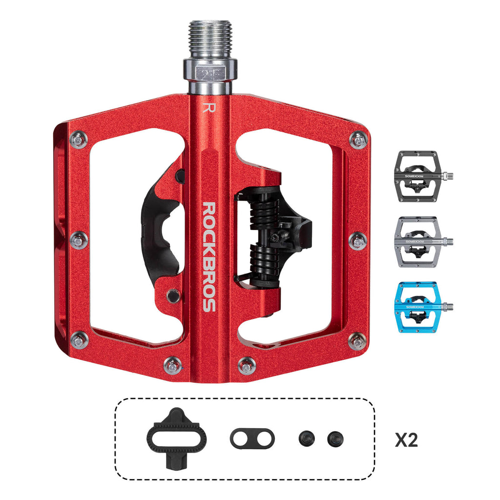 Dual-Use Clipless & Flat Bike Pedals