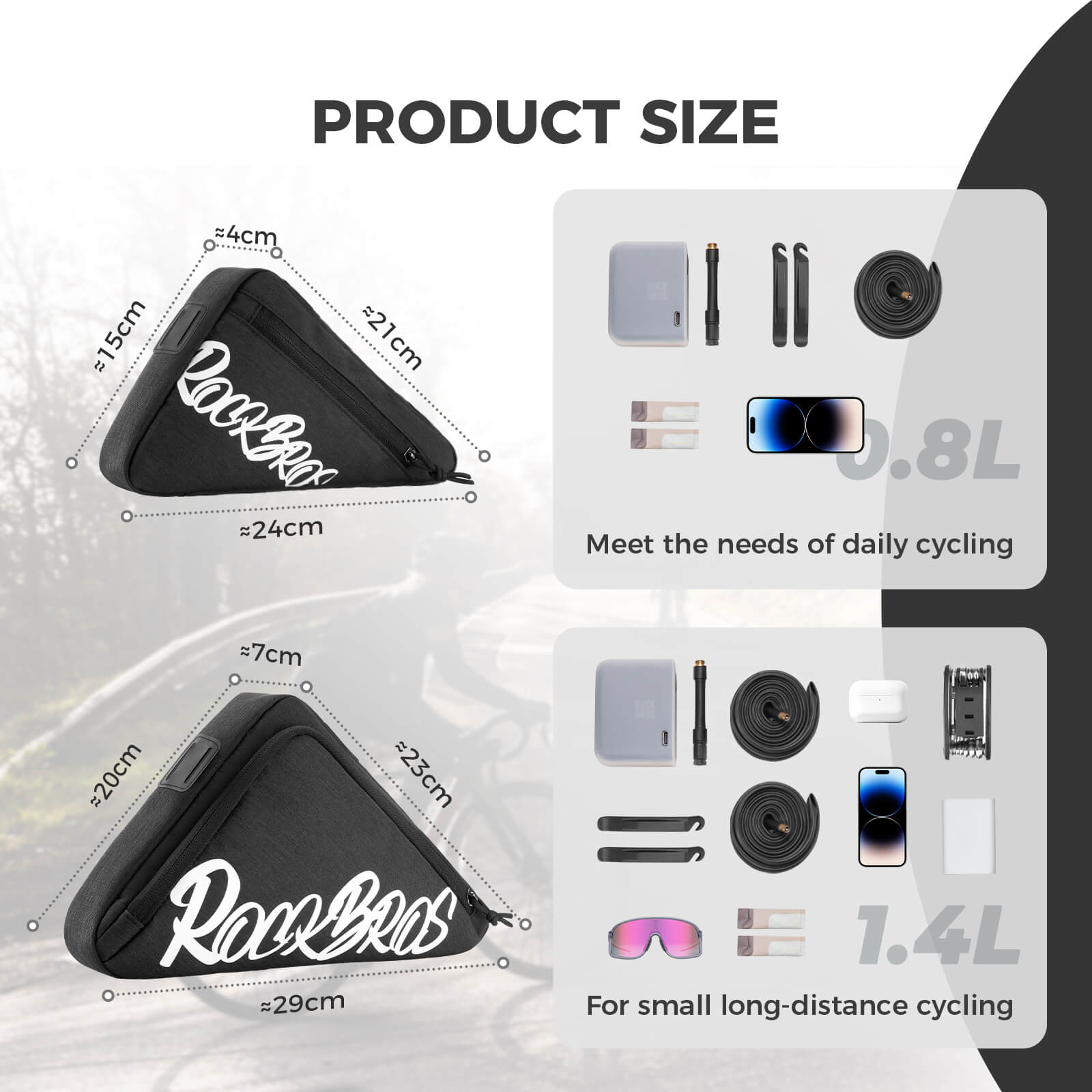 FlashRide Sketch Bike Triangle Bag - 1.4L