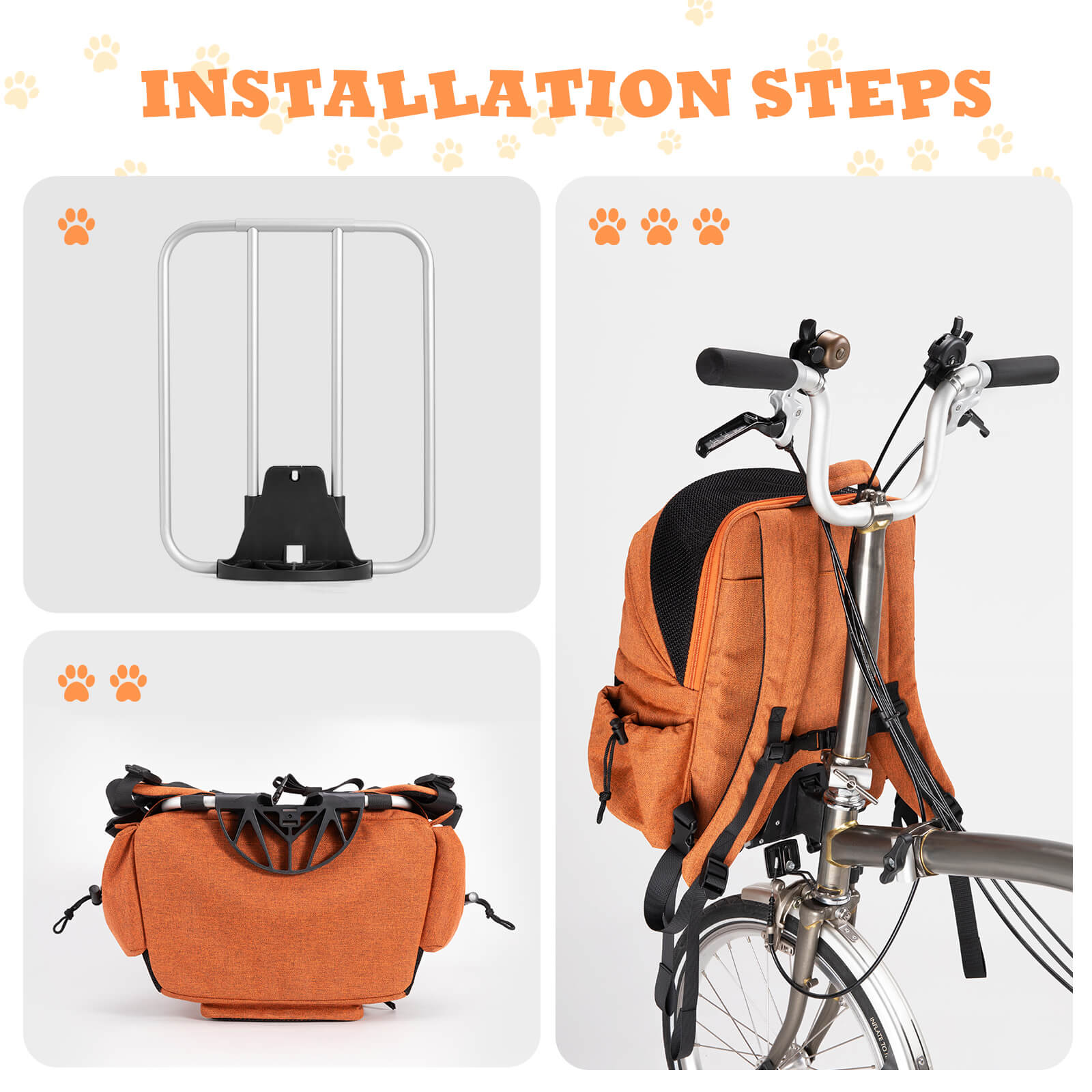 Brompton Foldable Pet Handlebar Bike Bag - 21L