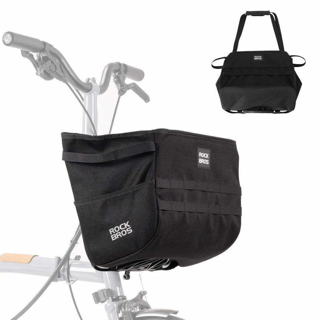 Folding Bike Handlebar Bag Basket Bag - 16L