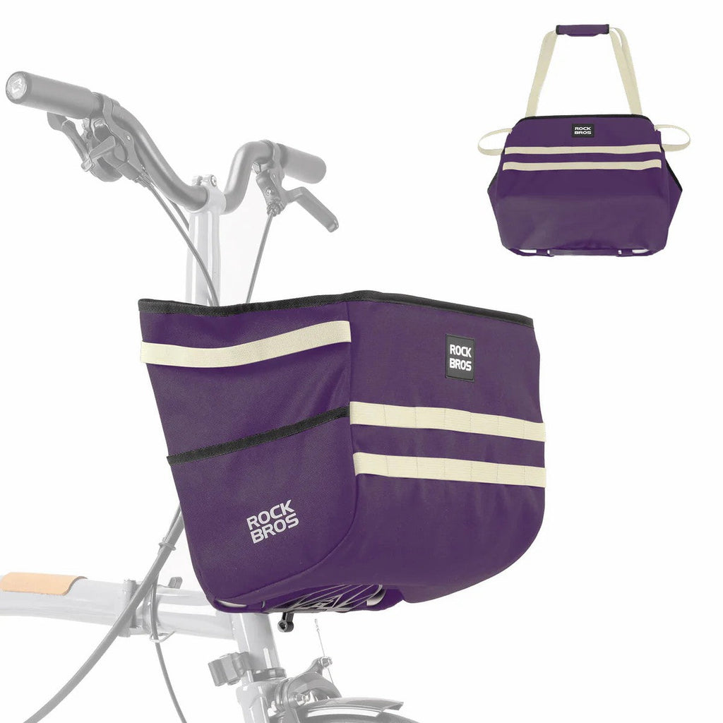 Folding Bike Handlebar Bag Basket Bag - 16L