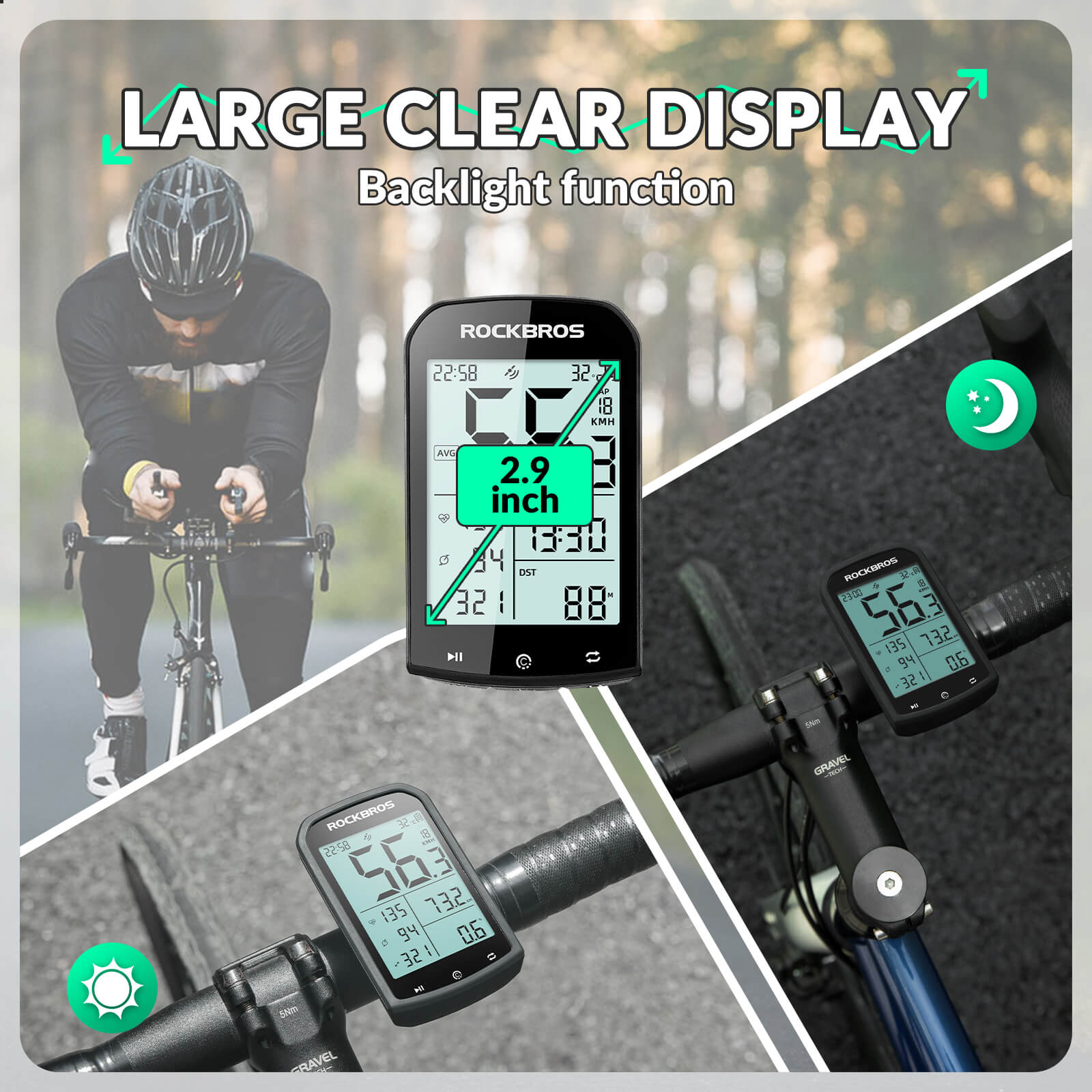 ROCKBROS M1 Smart Bike GPS Computer
