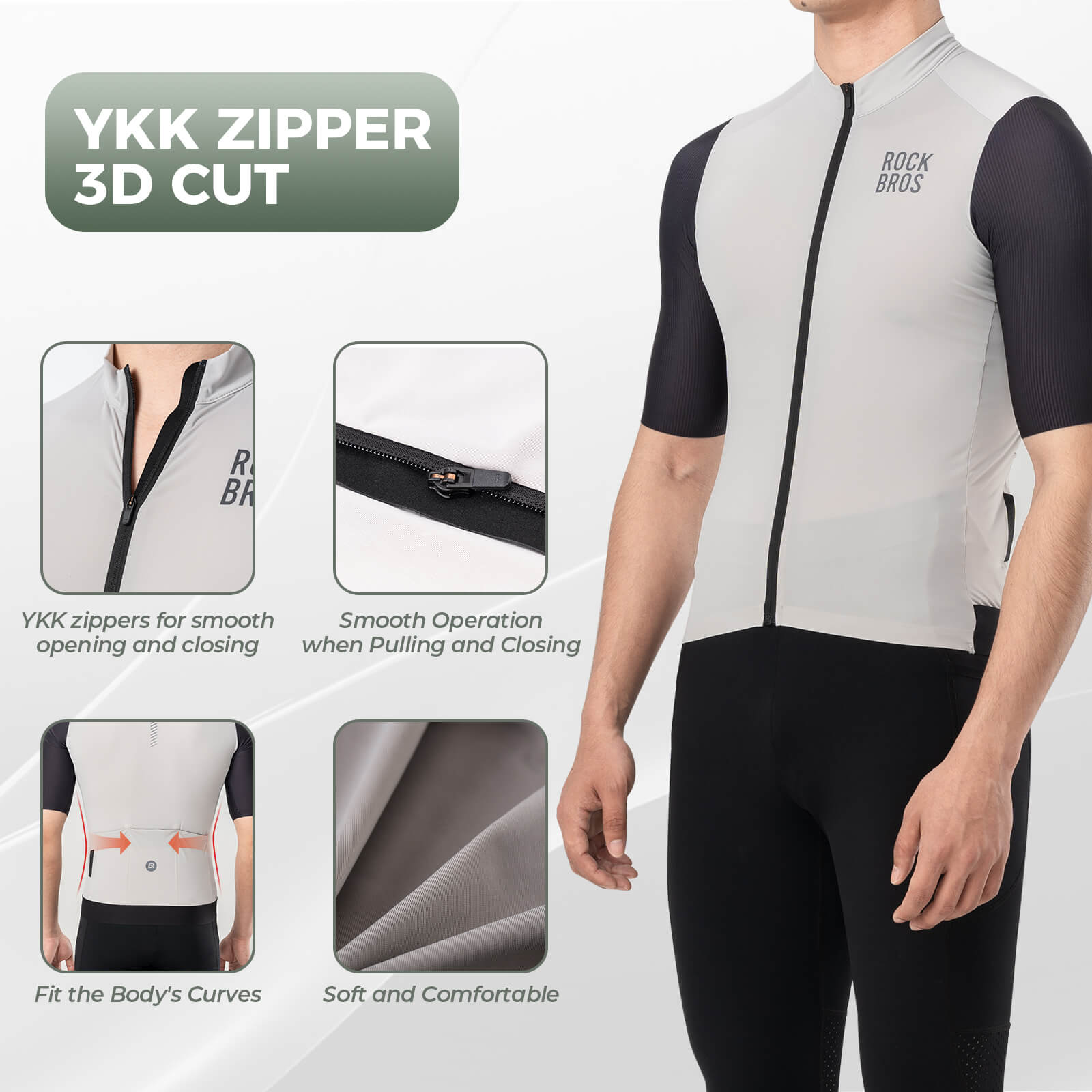 Men's Breathable Short-Sleeve Cycling Jersey