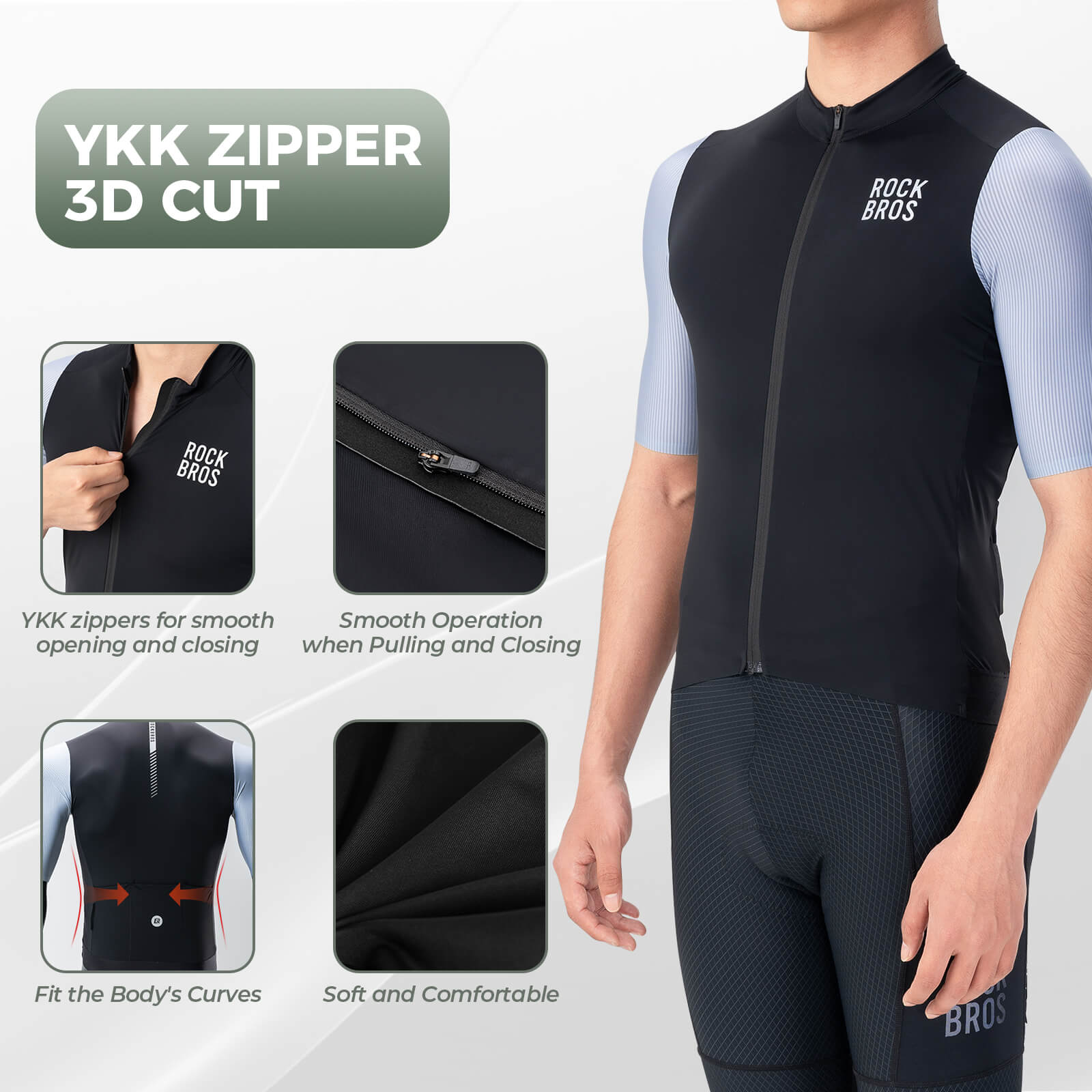 Men's Breathable Short-Sleeve Cycling Jersey