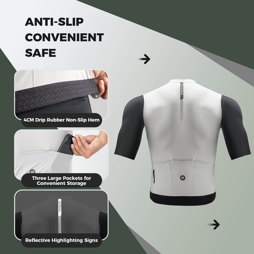 Men's Breathable Short-Sleeve Cycling Jersey