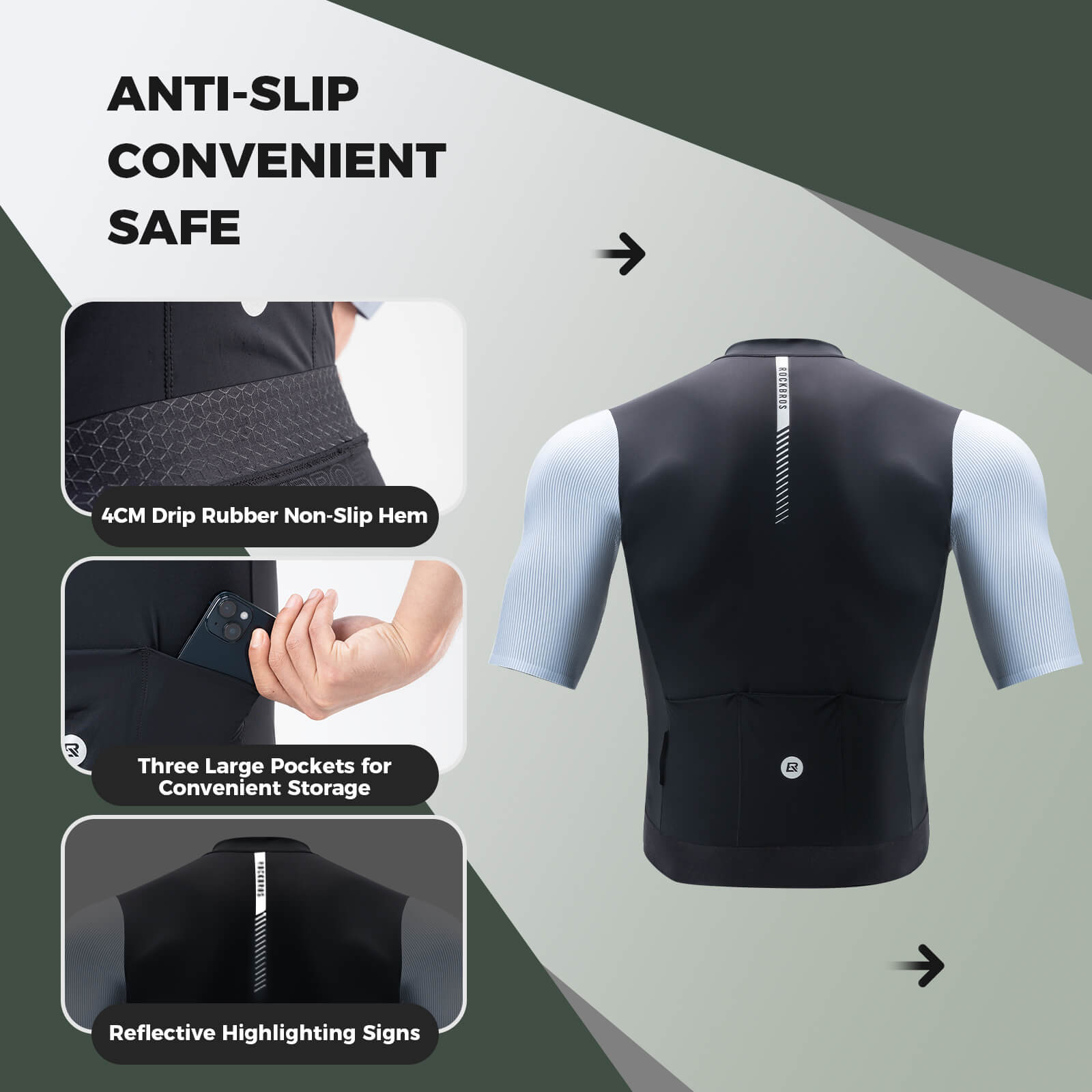 Men's Breathable Short-Sleeve Cycling Jersey