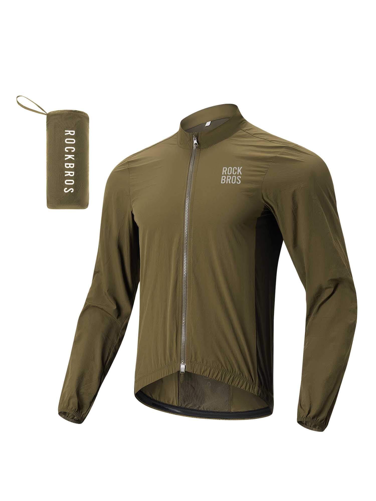 Men's Windproof Cycling Jacket Foldable Bike Windbreaker