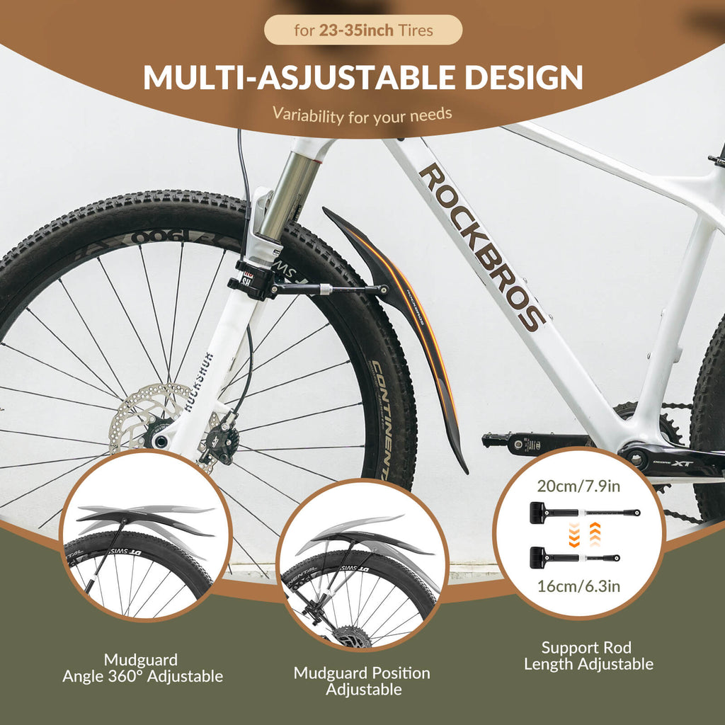 Adjustable Bike Fenders for Mountain Bikes