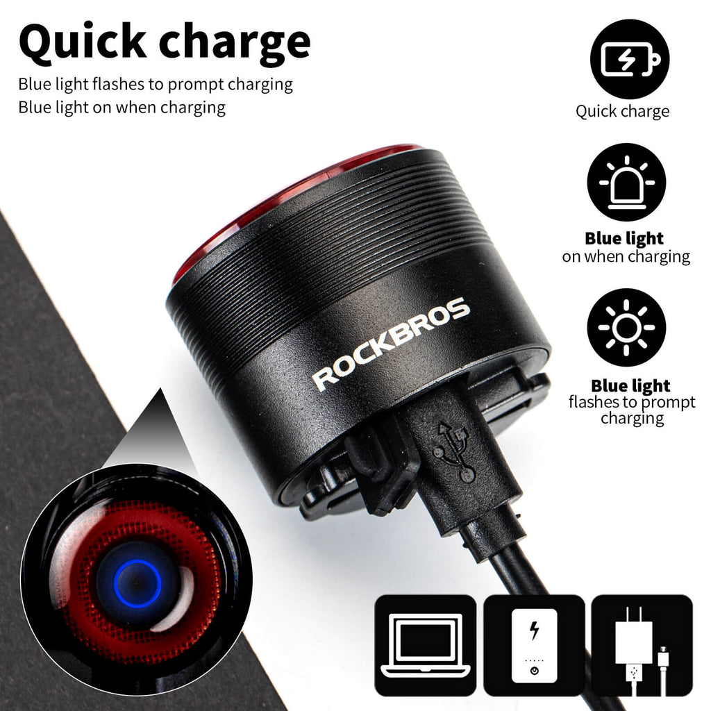 ROCKBROS Q3 Bike Tail Light Intelligent Light Sensor