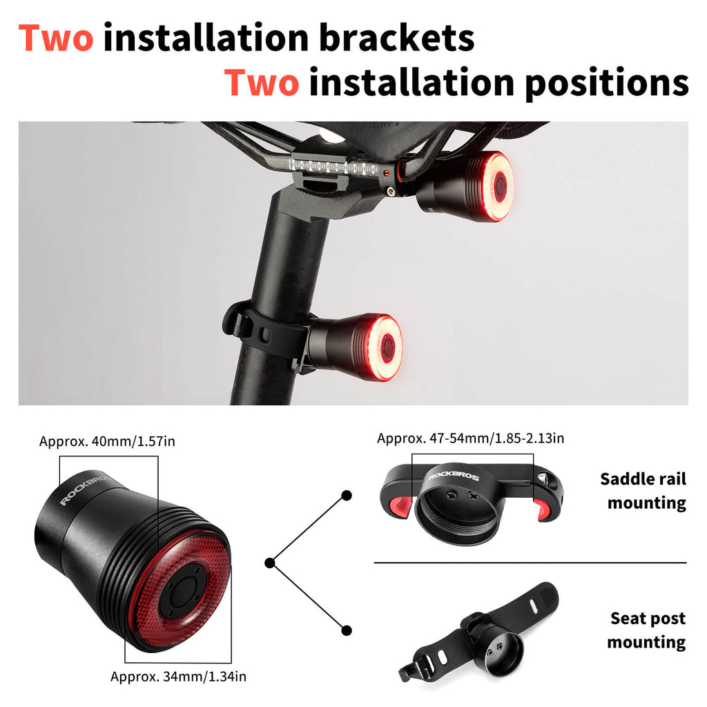 Q5 Smart Bike Tail Light with Brake Sensor