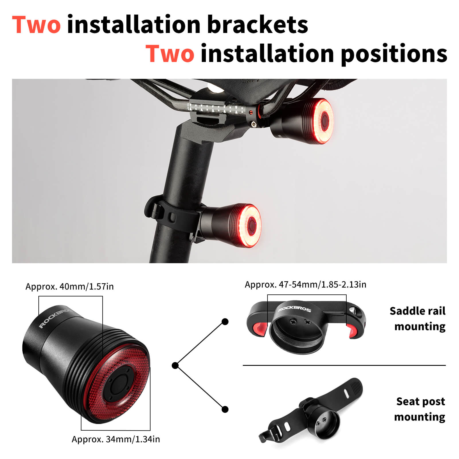 Q5 Smart Bike Tail Light with Brake Sensor