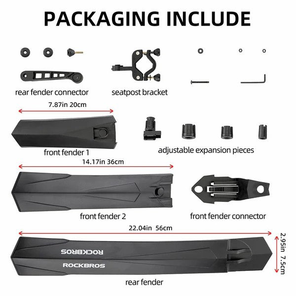 Adjustable Mountain Bike Fender Set