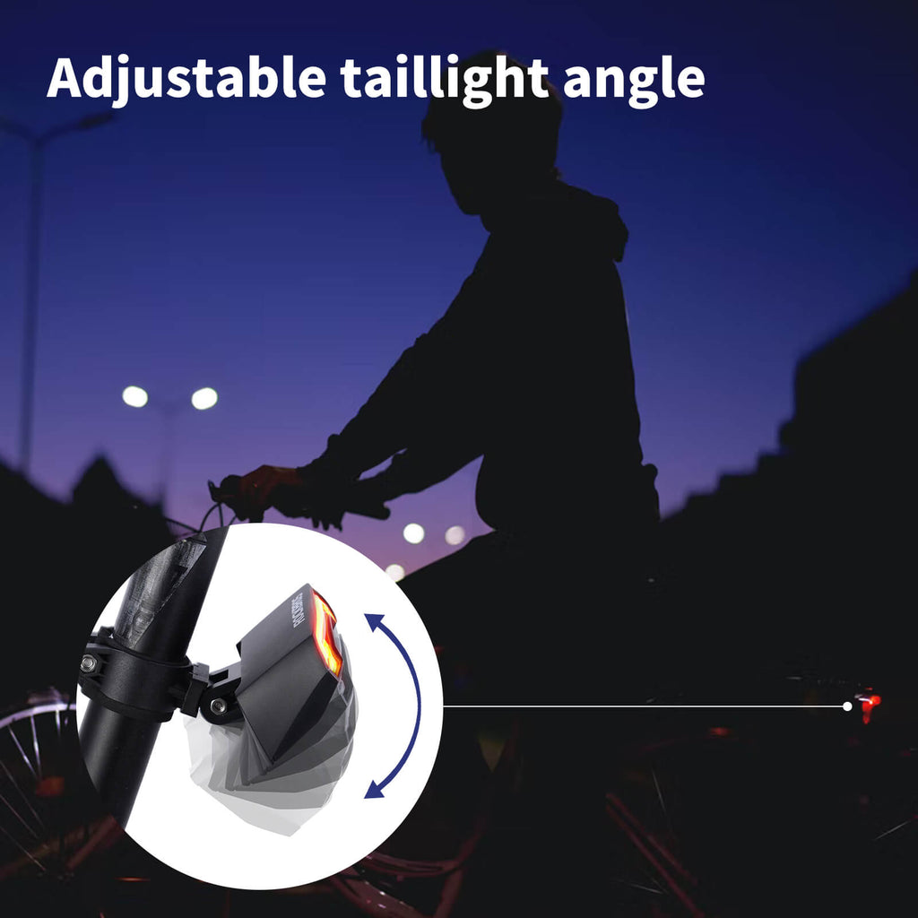 Smart Bike Tail Light with Remote Turn Signals & Laser