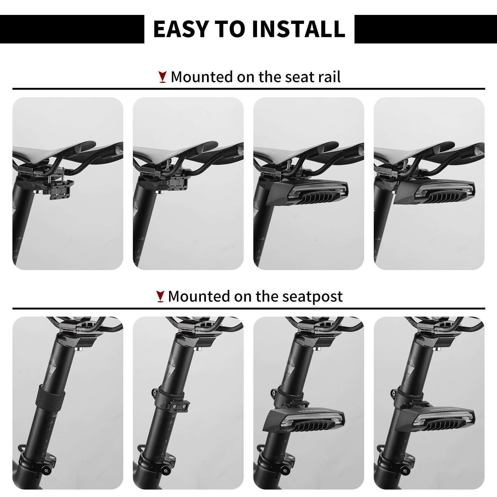 Smart Bike Tail Light with Remote Turn Signals & Laser