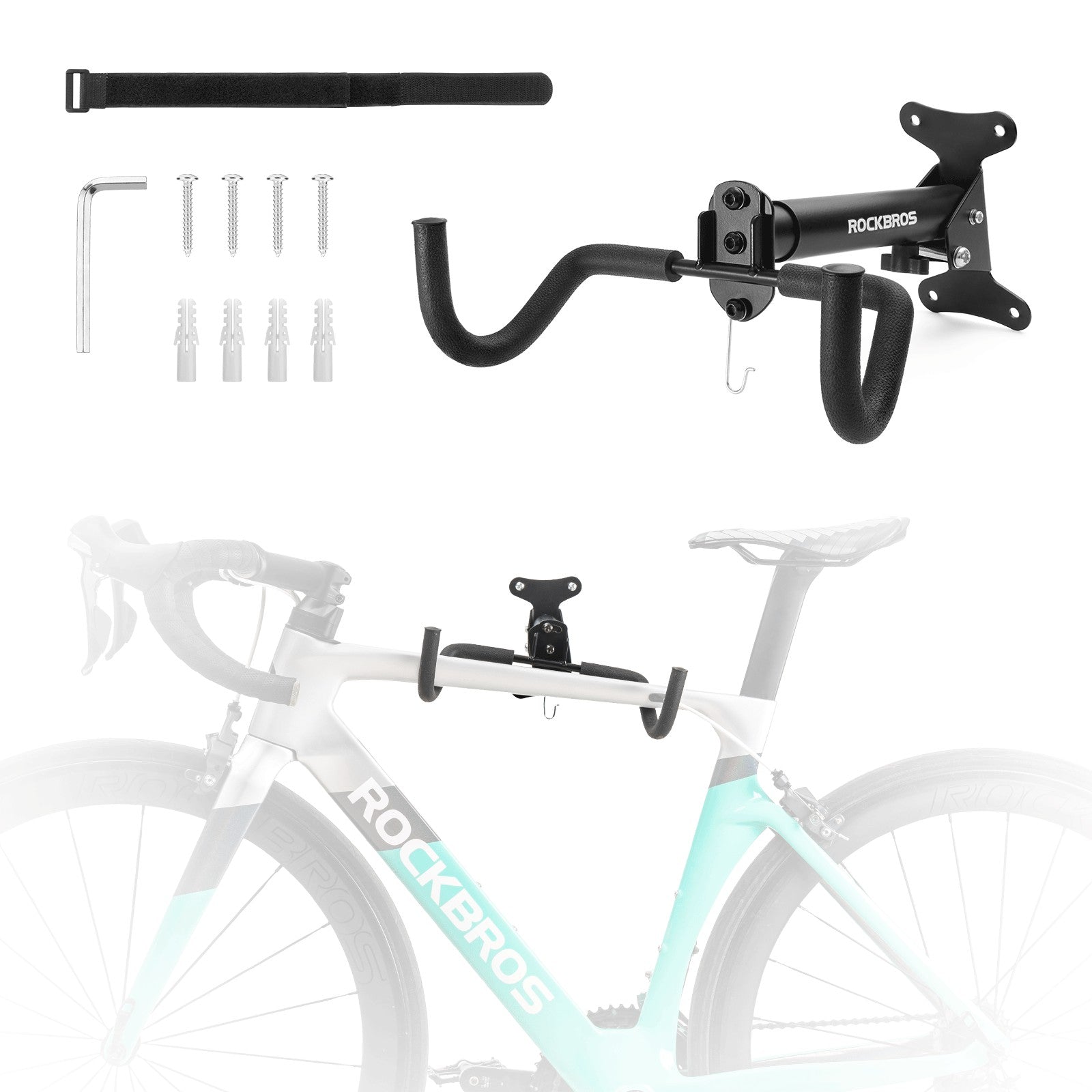 Retractable Wall-Mounted Bike Rack Space-Saving Bike Storage