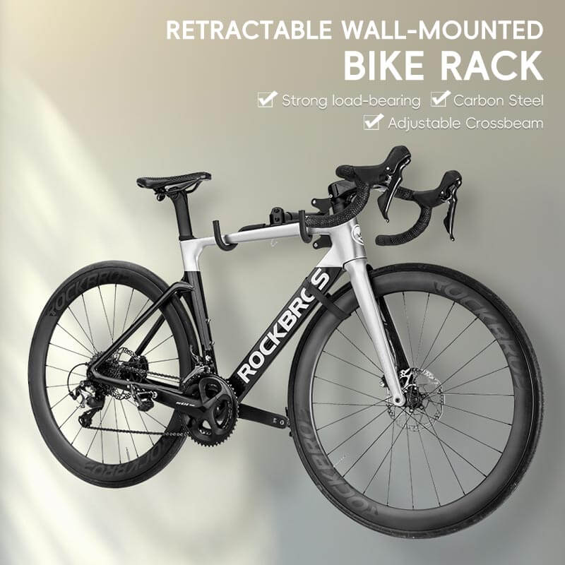 Retractable Wall-Mounted Bike Rack Space-Saving Bike Storage