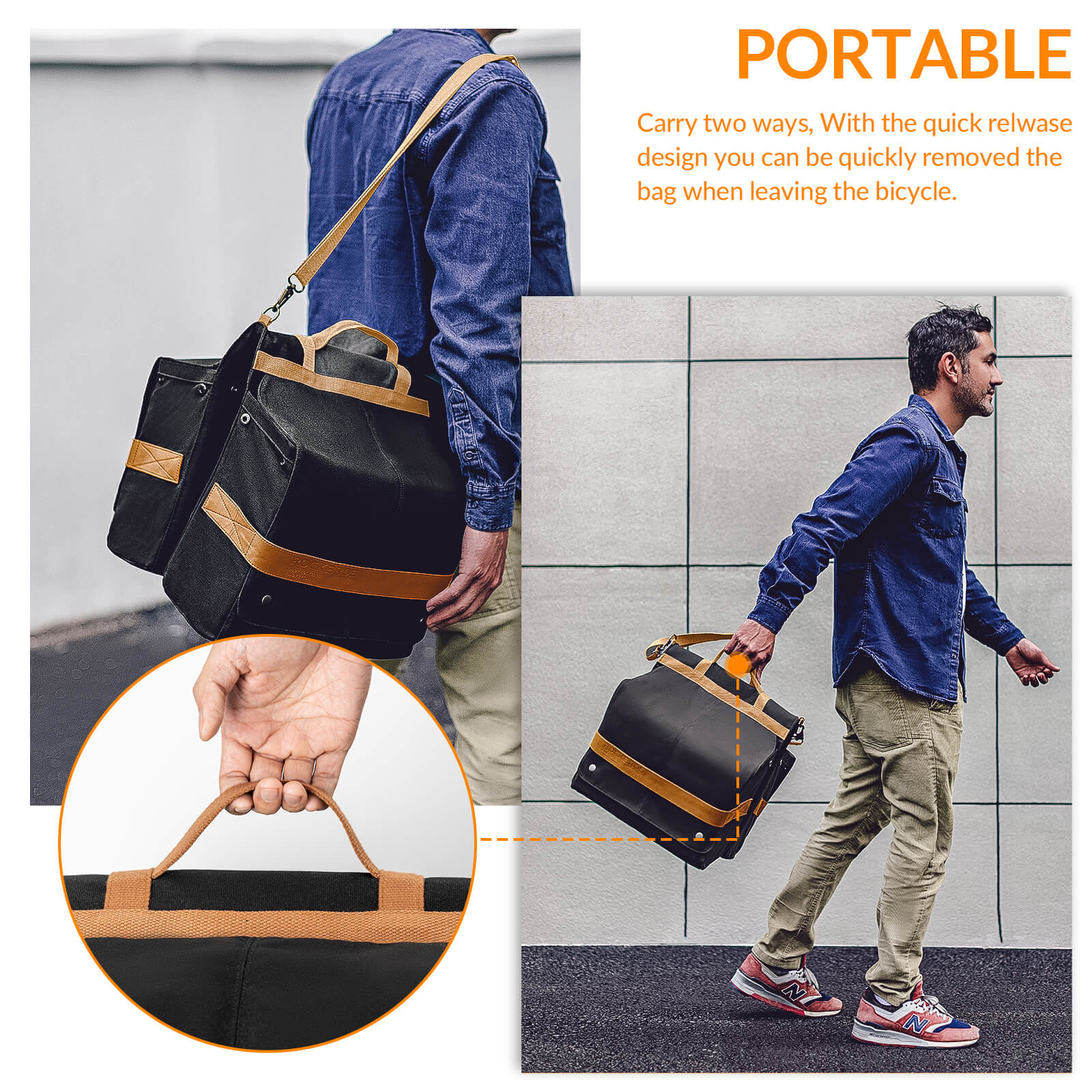 Retro Bike Pannier - 27L