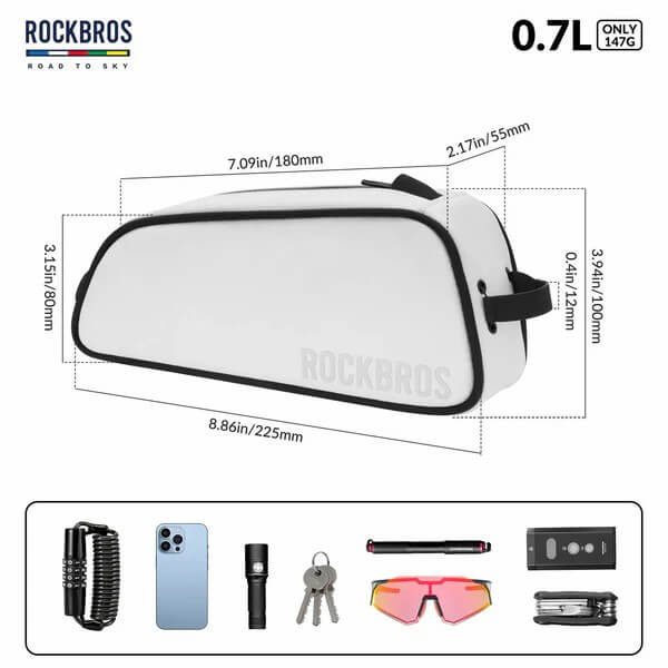 Road To Sky Bicycle Top Tube Bag Frame Bag 0.7L