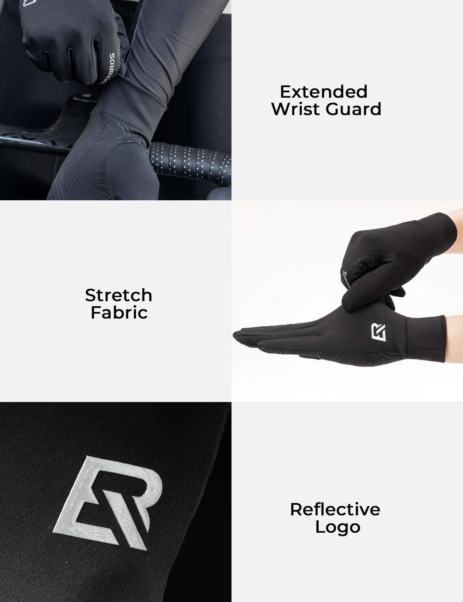 Full finger winter cycling gloves