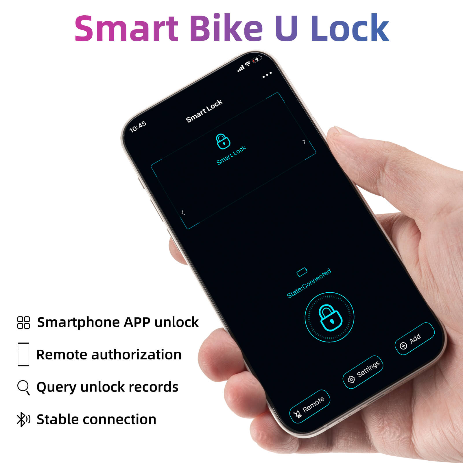 Smart Bluetooth Fingerprint U Lock