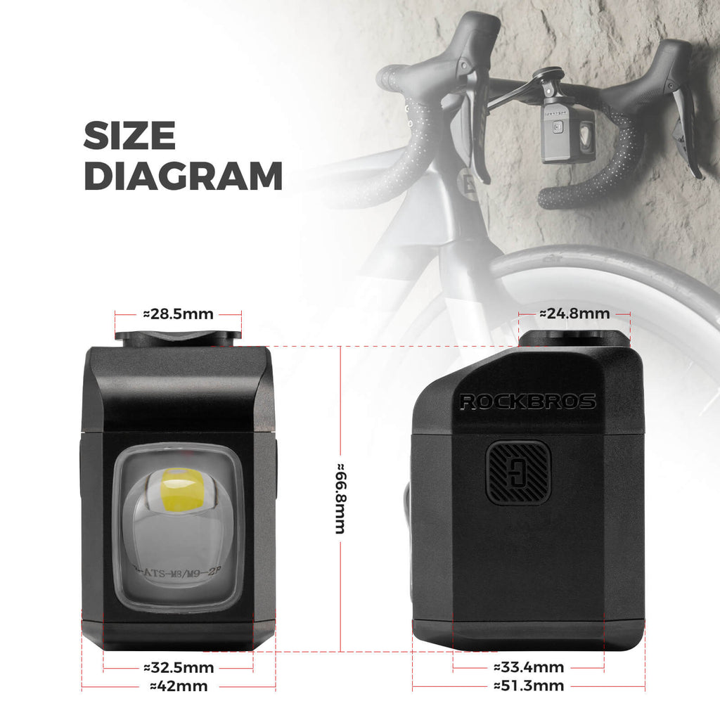 M8 Handlebar Mounted Smart Bike Front Light