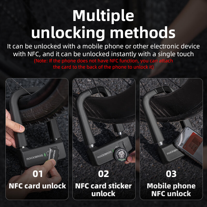 ROCKBROS Smart U-Lock NFC Bike Lock