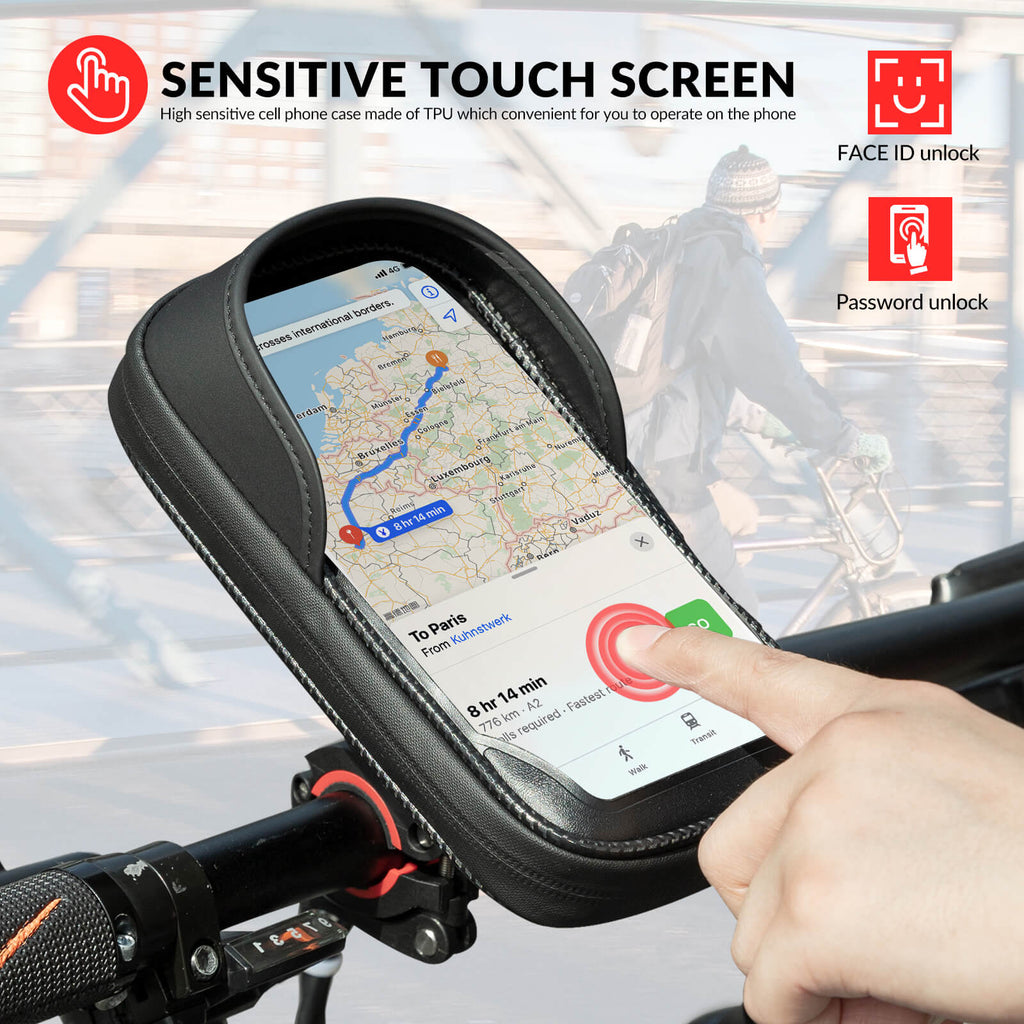 360° Rotating Bike Phone Mount Bag