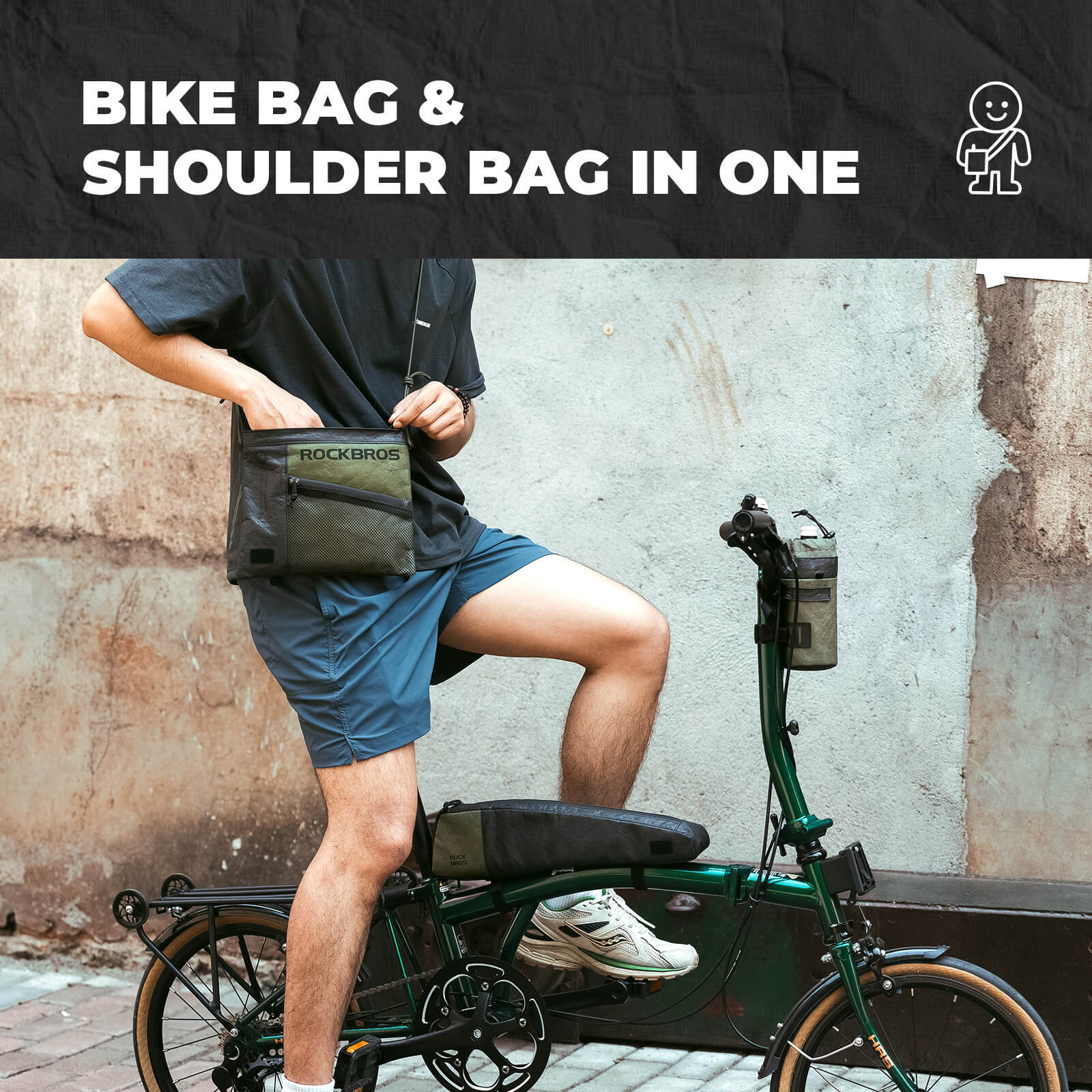 Bike Handlebar Bag & Shoulder Bag - 1.5L