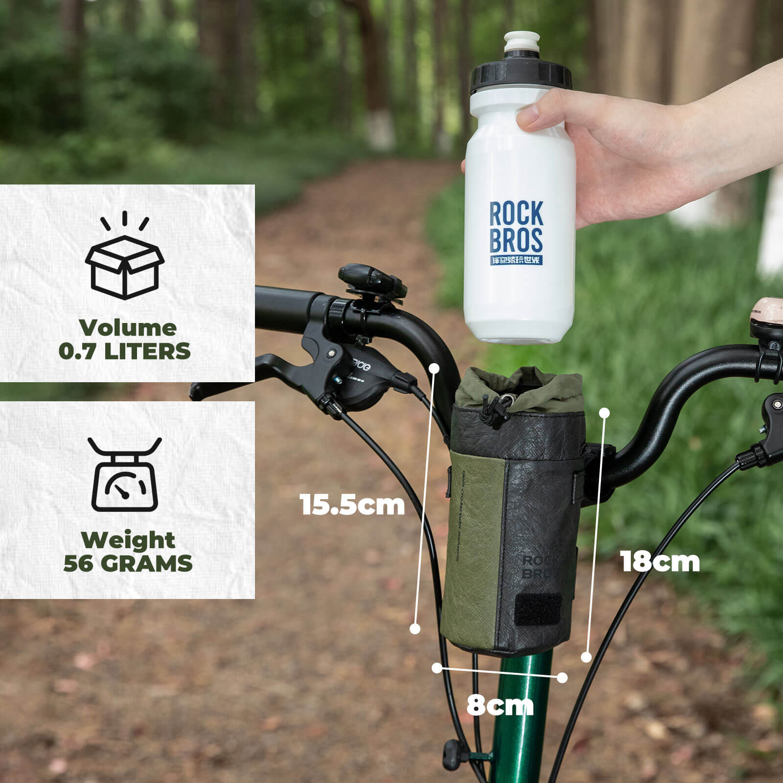 Bike Water Bottle Bag - 0.7L