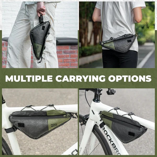 Triangle Bike Frame Bag with Shoulder Strap - 0.7L