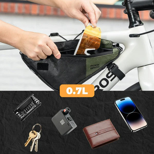 Triangle Bike Frame Bag with Shoulder Strap - 0.7L