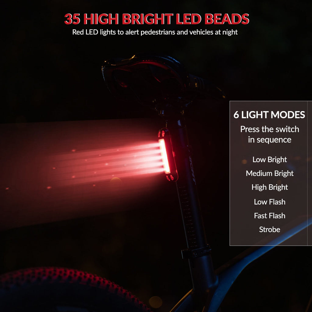 Rear Bike Light USB Rechargeable