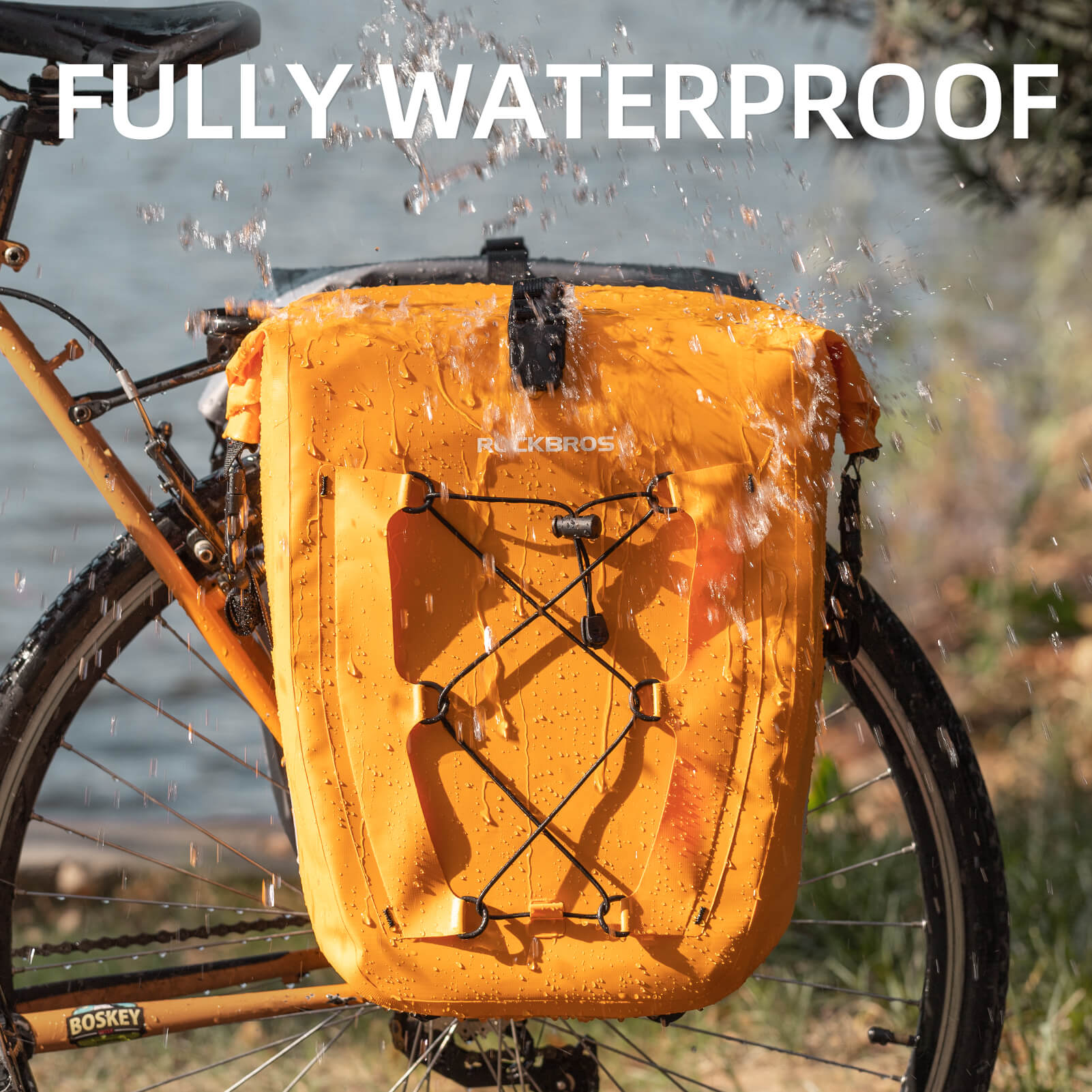 ROCKBROS Fully Waterproof Bike Pannier Large Capacity