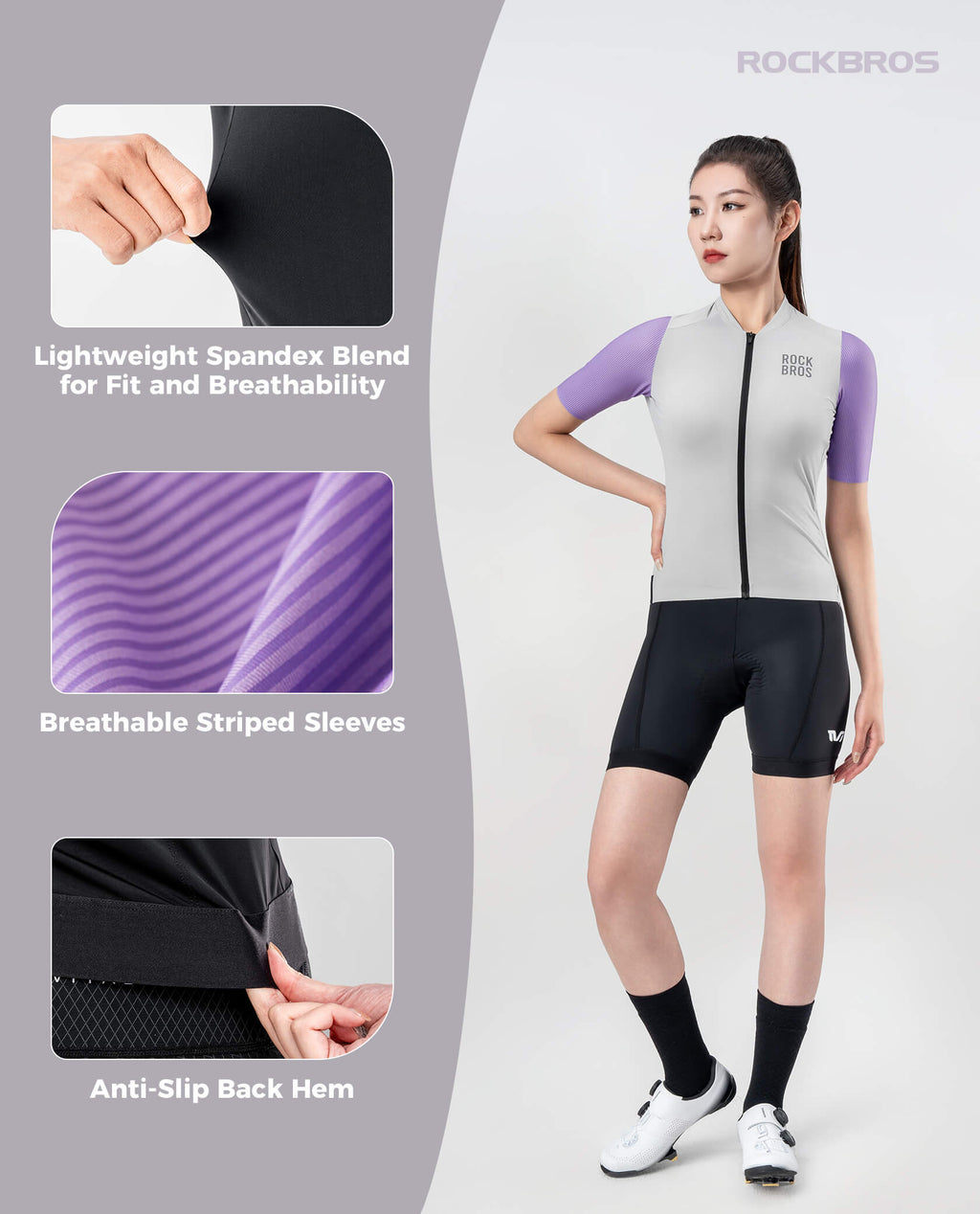 Women's Breathable Short-Sleeve Cycling Jersey