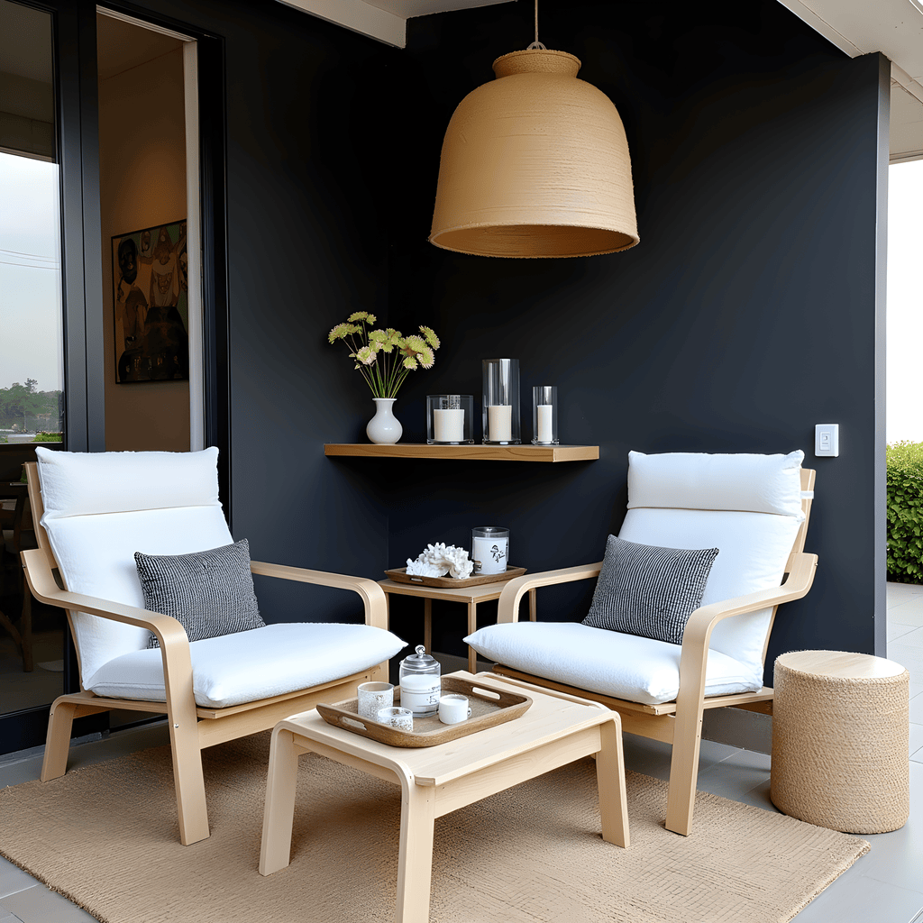 Boucle Natural White Sherpa Chair and Footstool Covers, Compatible with IKEA Poang