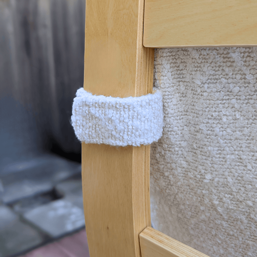 Boucle Natural White Sherpa Chair and Footstool Covers, Compatible with IKEA Poang