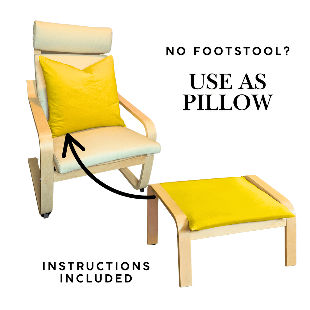 Bright Yellow Chair and Ottoman Covers, Compatible with IKEA Poang