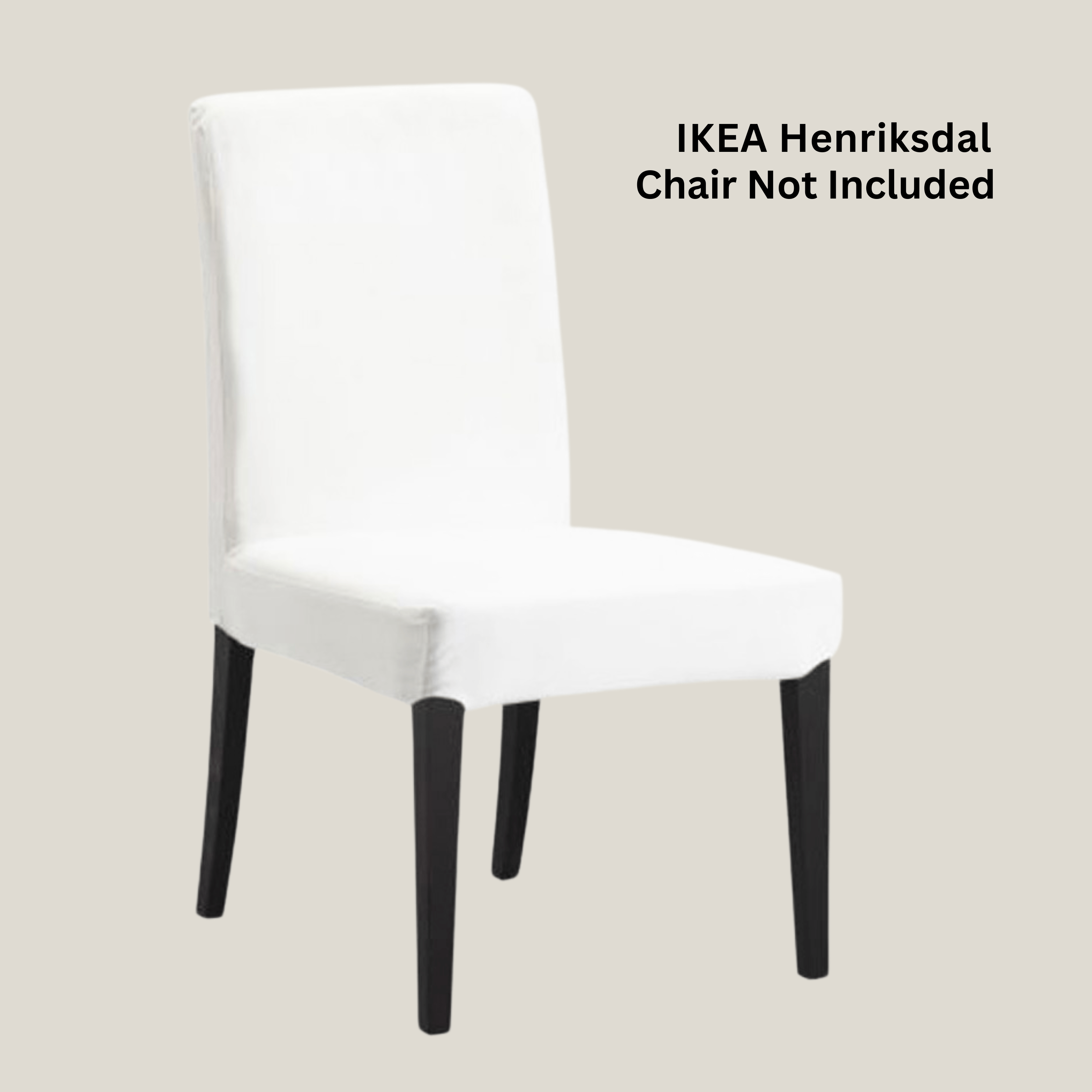 Buffalo Check Beige Dining Chair Cover for IKEA Henriksdal – Farmhouse Style, Modern Comfort