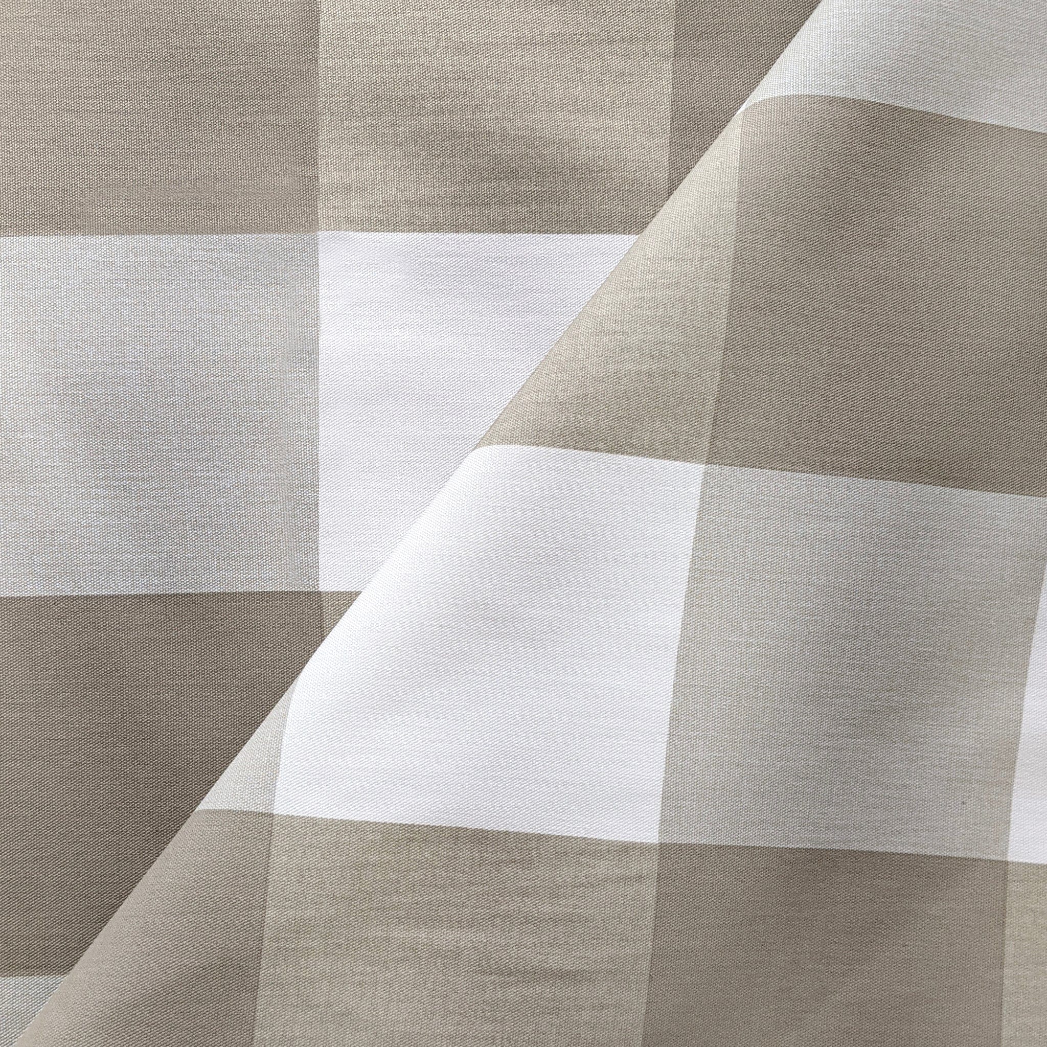 Beige Buffalo Check Floor-Length Slipcover, Compatible with IKEA Henriksdal Chair – Classic Farmhouse Elegance