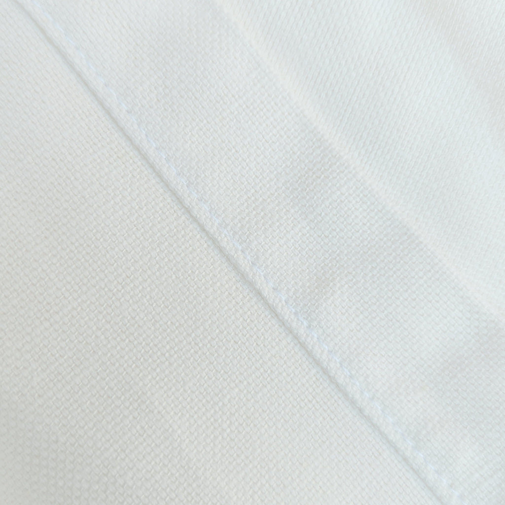 2 Pack Solid White European Linen Canvas Dining Chair Cover, Compatible with IKEA Henriksdal