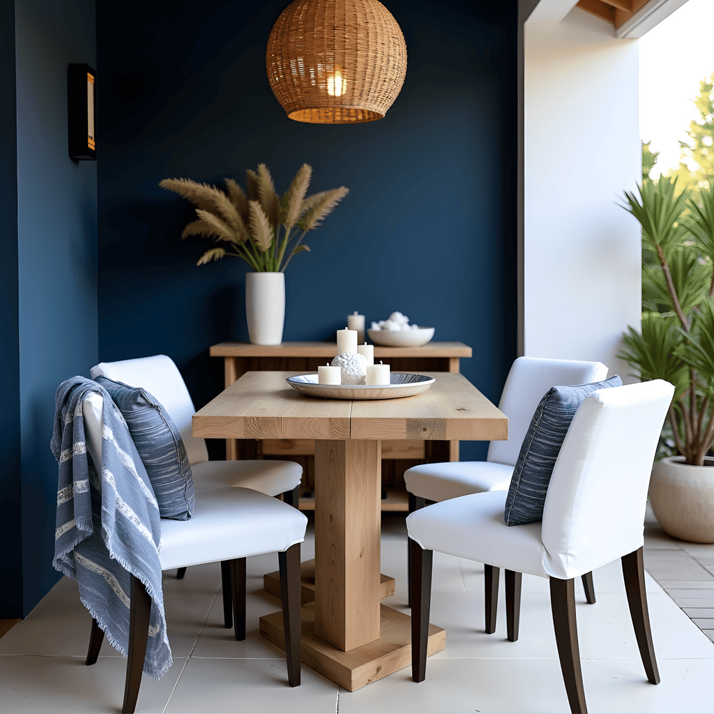 2 Pack Solid White European Linen Canvas Dining Chair Cover, Compatible with IKEA Henriksdal