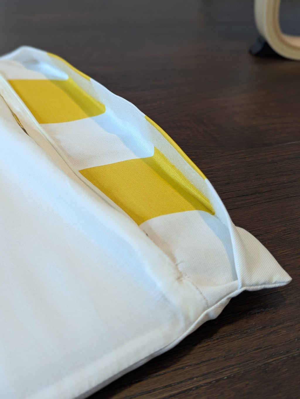 Yellow Stripe Cushion Cover, Compatible with IKEA Children's Poang