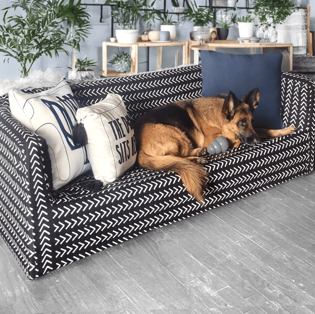 Black Boho Mudcloth Slipcover for IKEA Knopparp Sofa – Global Design Meets Everyday Comfort