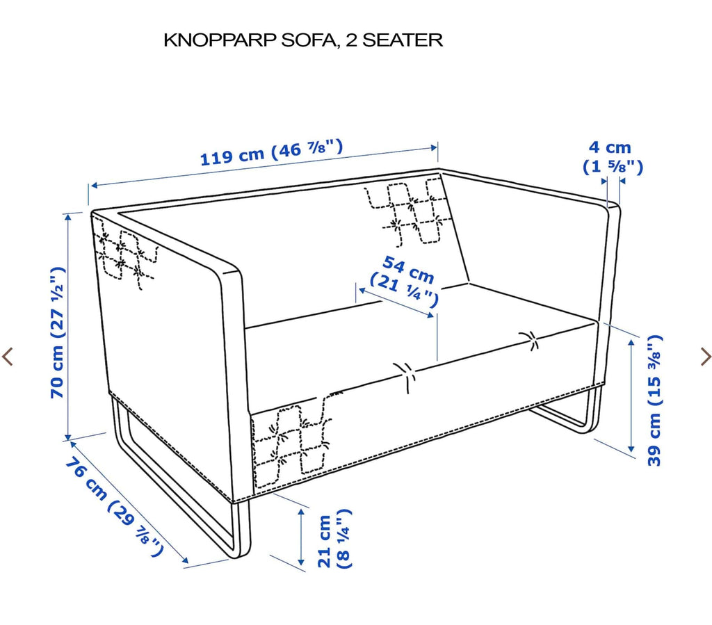 Boho Mudcloth Arrow Print Slipcover for IKEA Knopparp Sofa – Artistic, Modern, and Bold